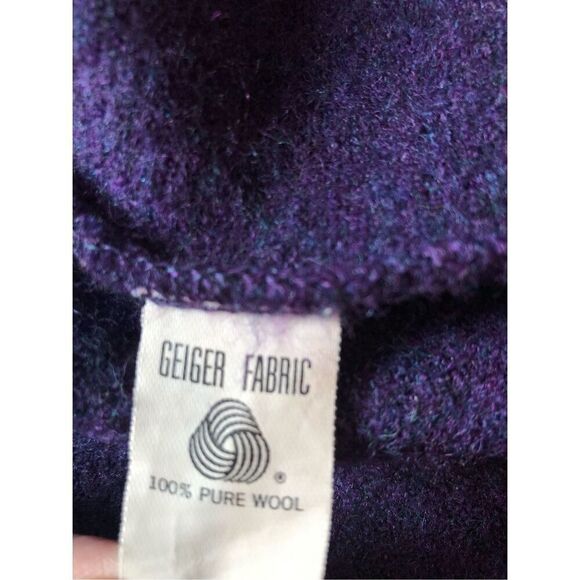 BEAUTIFUL Geiger 100% Wool Vintage Full Length Overcoat Sweater Jacket 42 - Picture 12 of 16